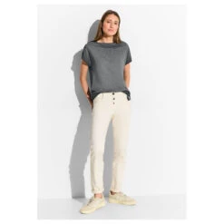 Cecil Damen T-Shirt GMD Black -Wellensteyn Shop cecil gmd shirt grau 10001 model