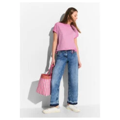 Cecil Damen T-Shirt GMD Bloomy Pink -Wellensteyn Shop cecil gmd shirt rosa 15369 model