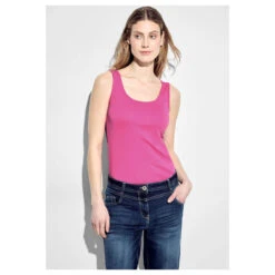 Cecil Damen Top Linda Bloomy Pink -Wellensteyn Shop cecil jeans linda top rosa 15369 model vorne