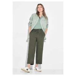 Cecil Neele Structure 7/8 Hose Cool Khaki -Wellensteyn Shop cecil jeans neele structure gruen 15747 model