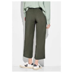 Cecil Neele Structure 7/8 Hose Cool Khaki -Wellensteyn Shop cecil jeans neele structure gruen 15747 model hinten