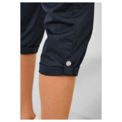 Cecil New York Capri Papertouch 3/4 Baumwollhose Deep Blue -Wellensteyn Shop cecil jeans new york papertouch 3 4 blau 10128 ansicht detail vorne