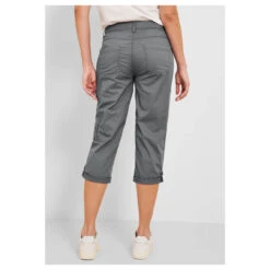 Cecil New York Capri Papertouch 3/4 Baumwollhose Graphit Light Grey -Wellensteyn Shop cecil jeans new york papertouch 3 4 grau 10498 ansicht hinten