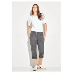 Cecil New York Capri Papertouch 3/4 Baumwollhose Soft Iron Grey 17 Cecil New York Capri Papertouch 3/4 Baumwollhose Soft Iron Grey -Wellensteyn Shop cecil jeans new york papertouch grau 15750 model