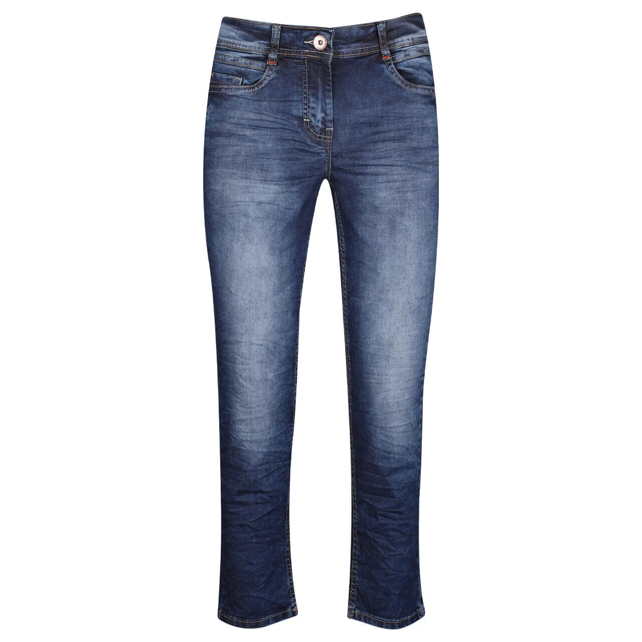 Cecil Scarlett 7/8 Jeans Mid Blue Wash 3 Cecil Scarlett 7/8 Jeans Mid Blue Wash