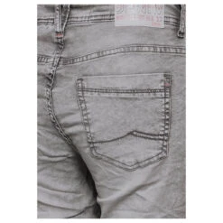 Cecil Scarlett Jeans Shorts Mid Grey Used Washed -Wellensteyn Shop cecil jeans scarlett shorts grey 10271 model detail hinten