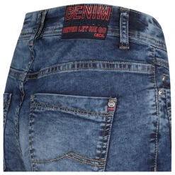 Cecil Scarlett Jeans Shorts Mid Blue Used Washed -Wellensteyn Shop cecil jeans scarlett shorts mid blue 10235 detail hinten