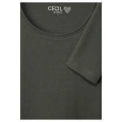 Cecil Damen Langarm Shirt Pia Dynamic Khaki -Wellensteyn Shop cecil langarmshirt pia khaki 15612 detail