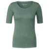 Cecil Damen T-Shirt Lena Raw Salvia Green 1 Cecil Damen T-Shirt Lena Raw Salvia Green -Wellensteyn Shop cecil lena shirt gruen 15315