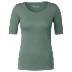 Cecil Damen T-Shirt Lena Raw Salvia Green