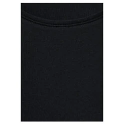 Cecil Lena T-Shirt Black 7 Cecil Lena T-Shirt Black -Wellensteyn Shop cecil lena t shirt schwarz 10001 detail saum