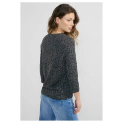 Cecil Damen 3/4 Arm Shirt Minimal Tunic Strong Khaki Printed -Wellensteyn Shop cecil minimal tunic gruen 25382 model hinten