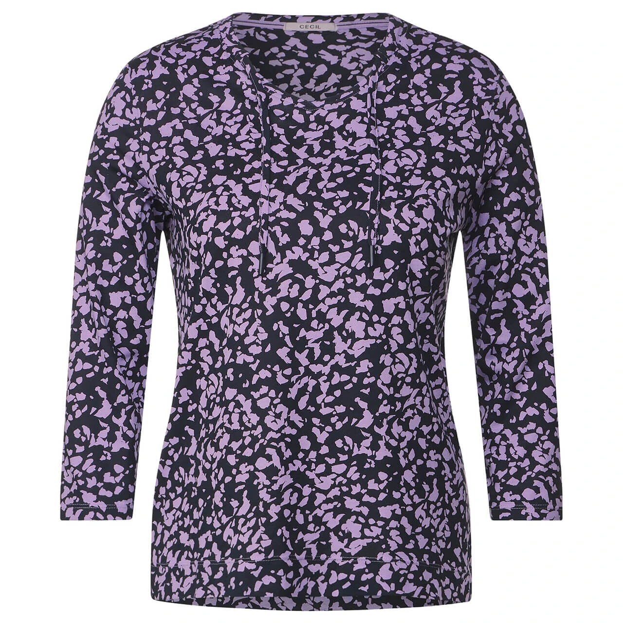 Cecil Damen 3/4 Arm Shirt Minimal Tunic Universal Blue Printed 3 Cecil Damen 3/4 Arm Shirt Minimal Tunic Universal Blue Printed
