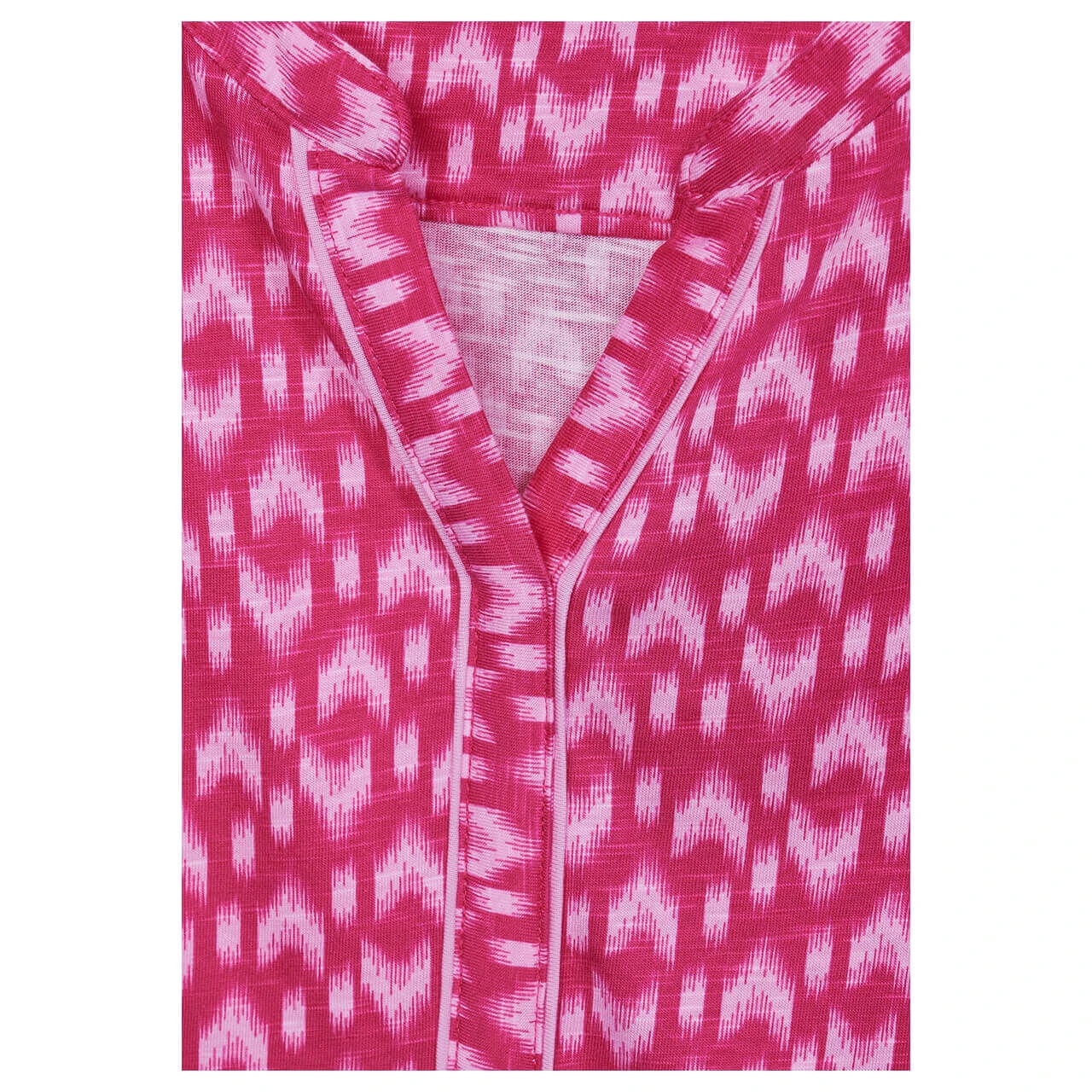 Cecil Damen T-Shirt Minimal Tunic Splitneck Pink Sorbet Printed 7 Cecil Damen T-Shirt Minimal Tunic Splitneck Pink Sorbet Printed – Bild 5