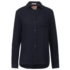 Cecil Damen Langarm Bluse Musselin Blouse Universal Blue