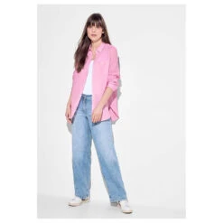 Cecil Damen Langarm Bluse Musselin Blouse Tender Rose -Wellensteyn Shop cecil musselin blouse bluse rosa 15602 model