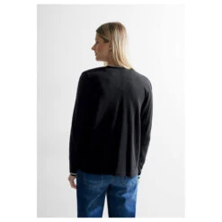 Cecil Damen Strickjacke Open Basic Cardigan Black -Wellensteyn Shop cecil open basic cardigan schwarz 20001 model hinten