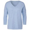 Cecil Damen 3/4 Arm Pullover Oversized V-Neck Tranquil Blue Melange -Wellensteyn Shop cecil oversized v neck pullover blau 13996