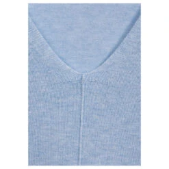 Cecil Damen 3/4 Arm Pullover Oversized V-Neck Tranquil Blue Melange -Wellensteyn Shop cecil oversized v neck pullover blau 13996 detail