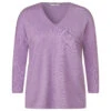 Cecil Damen 3/4 Arm Pullover Oversized V-Neck Sporty Lilac Melange -Wellensteyn Shop cecil oversized v neck pullover lila 15569