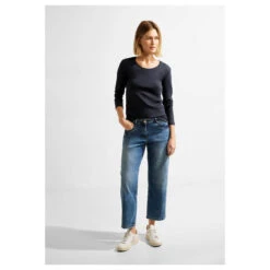 Cecil Pia Langarm Shirt Night Sky Blue -Wellensteyn Shop cecil pia langarmshirt blau 14077 front