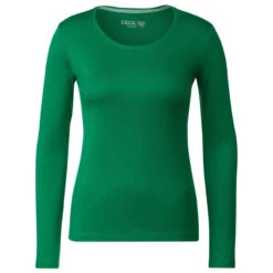 Cecil Damen Langarm Shirt Pia Easy Green