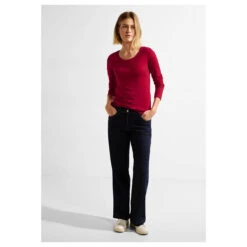 Cecil Damen Langarm Shirt Pia Casual Red -Wellensteyn Shop cecil pia langarmshirt rot 14935 front