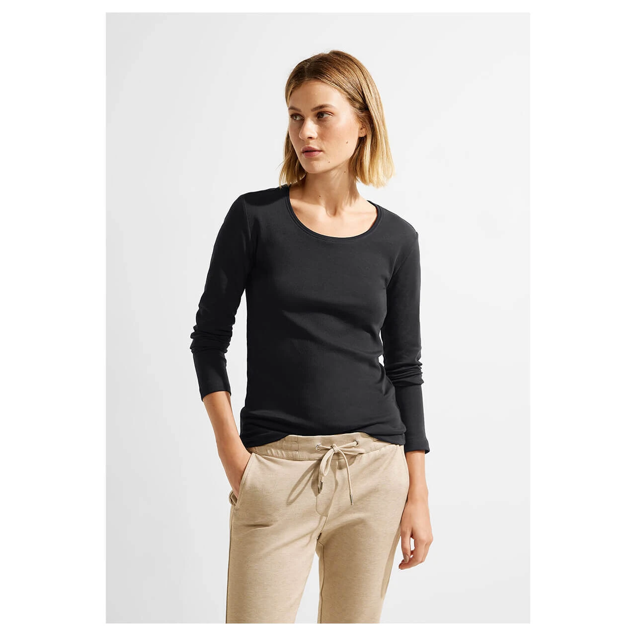 Cecil Pia Langarm Shirt Black 4 Cecil Pia Langarm Shirt Black – Bild 2