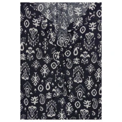 Cecil Damen T-Shirt Black Ornament -Wellensteyn Shop cecil print tunic tunikashirt schwarz 30001 detail