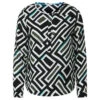 Cecil Damen Langarm Bluse Round Neck Black Printed -Wellensteyn Shop cecil printed round neck blouse schwarz 30001