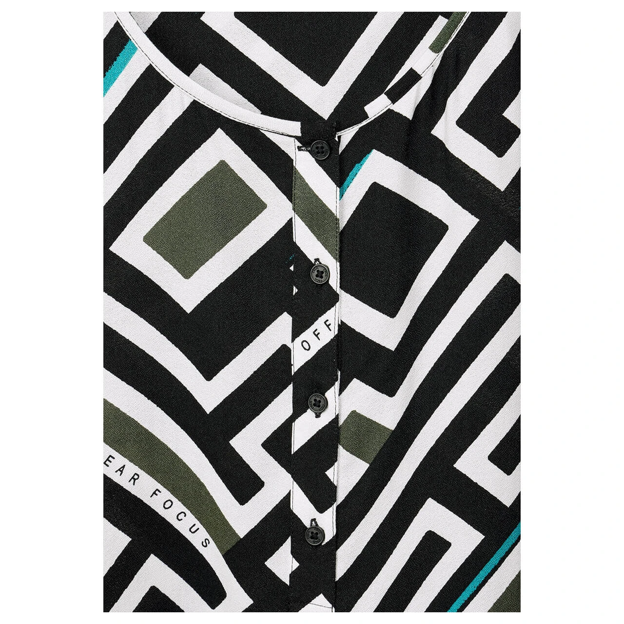 Cecil Damen Langarm Bluse Round Neck Black Printed 8 Cecil Damen Langarm Bluse Round Neck Black Printed – Bild 6