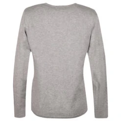Cecil Damen Pullover Rounded V-Neck Mineral Grey Melange 9 Cecil Damen Pullover Rounded V-Neck Mineral Grey Melange -Wellensteyn Shop cecil rounded neck pullover grey 10327 hinten