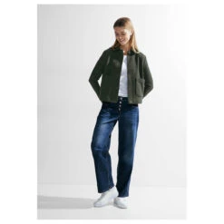 Cecil Damen Shirtjacke Dynamic Khaki -Wellensteyn Shop cecil short shirt jacket gruen 15612 model
