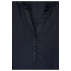 Cecil Solid Damen 3/4 Arm Bluse Deep Blue -Wellensteyn Shop cecil solid blouse bluse blau 10128 detail