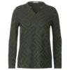 Cecil Damen Langarm Shirt Solid Jacquard Tunic Dynamic Khaki -Wellensteyn Shop cecil solid jacquard tunic langarmshirt gruen 15612