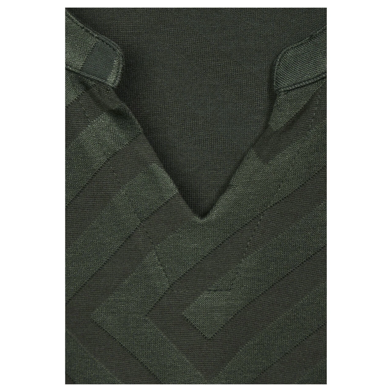 Cecil Damen Langarm Shirt Solid Jacquard Tunic Dynamic Khaki 7 Cecil Damen Langarm Shirt Solid Jacquard Tunic Dynamic Khaki – Bild 5