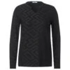 Cecil Damen Langarm Shirt Solid Jacquard Tunic Black -Wellensteyn Shop cecil solid jacquard tunic langarmshirt schwarz 10001