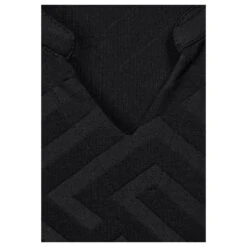 Cecil Damen Langarm Shirt Solid Jacquard Tunic Black -Wellensteyn Shop cecil solid jacquard tunic langarmshirt schwarz 10001 detail