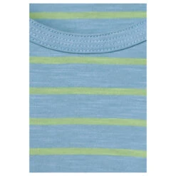 Cecil Damen T-Shirt Stripe Basic Roundneck Soft Light Blue -Wellensteyn Shop cecil stripe basic roundneck blau 25877 detail