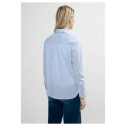 Cecil Damen Langarm Bluse Stripe Blouse Tranquil Blue -Wellensteyn Shop cecil stripe blouse bluse blau 24921 model hinten