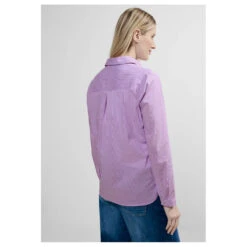 Cecil Damen Langarm Bluse Stripe Blouse Sporty Lilac 10 Cecil Damen Langarm Bluse Stripe Blouse Sporty Lilac -Wellensteyn Shop cecil stripe blouse bluse violett 25565 model hinten