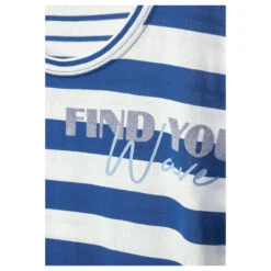 Cecil Stripe Mix T-Shirt Blue Sea -Wellensteyn Shop cecil stripe mix shirt blau 34922 detail