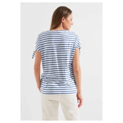 Cecil Stripe Mix T-Shirt Blue Sea -Wellensteyn Shop cecil stripe mix shirt blau 34922 hinten