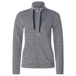 Cecil Stripe Structure Sweatjacke Night Sky Blue