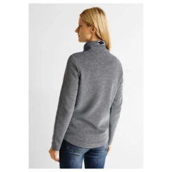 Cecil Stripe Structure Sweatjacke Night Sky Blue -Wellensteyn Shop cecil stripe structure jacket jacke dunkelblau 24077 ansicht model hinten