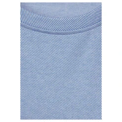 Cecil Damen Sweatshirt Striped Jacquard Water Blue -Wellensteyn Shop cecil striped jacquard shirt blau 25298 detail