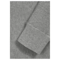 Cecil Damen Pullover Structure Mix Dolman Mineral Grey Melange -Wellensteyn Shop cecil structure mix dolman stehkragenpullover grau 10327 detail