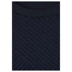 Cecil Damen 3/4 Arm Shirt Structure Mix Universal Blue -Wellensteyn Shop cecil structure mix shirt blau 15512 detail