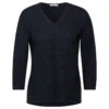 Cecil Damen 3/4 Arm Pullover Structured V-Neck Universal Blue -Wellensteyn Shop cecil structured v neck pullover blau 15512