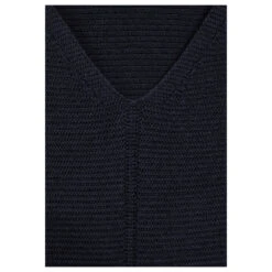 Cecil Damen 3/4 Arm Pullover Structured V-Neck Universal Blue -Wellensteyn Shop cecil structured v neck pullover blau 15512 detail